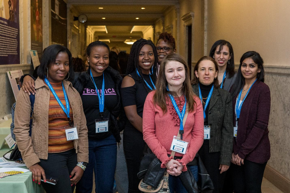 Group of women at a computer science conference